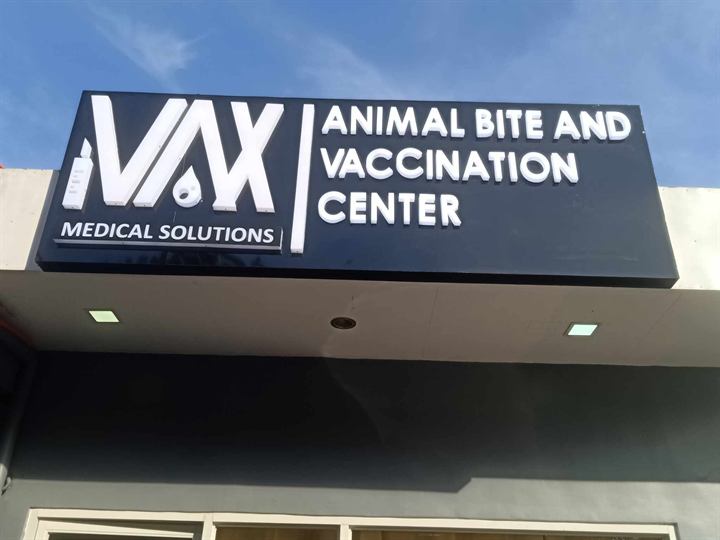 Max Medical Solutions animal bite and vaccination center sign