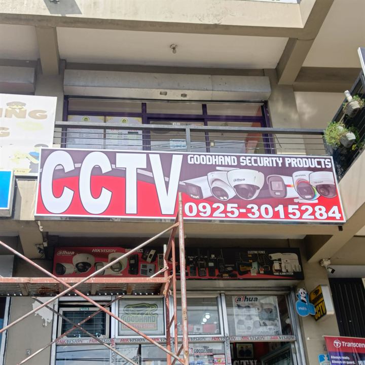 CCTV security products panaflex lightbox sign